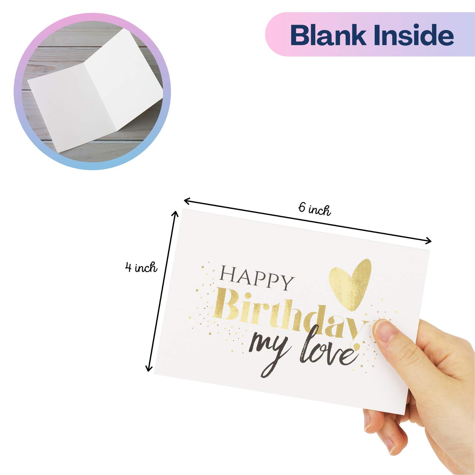 Mr. Pen Birthday Cards, 20 Pack, Birthday Cards with Envelopes, Blank