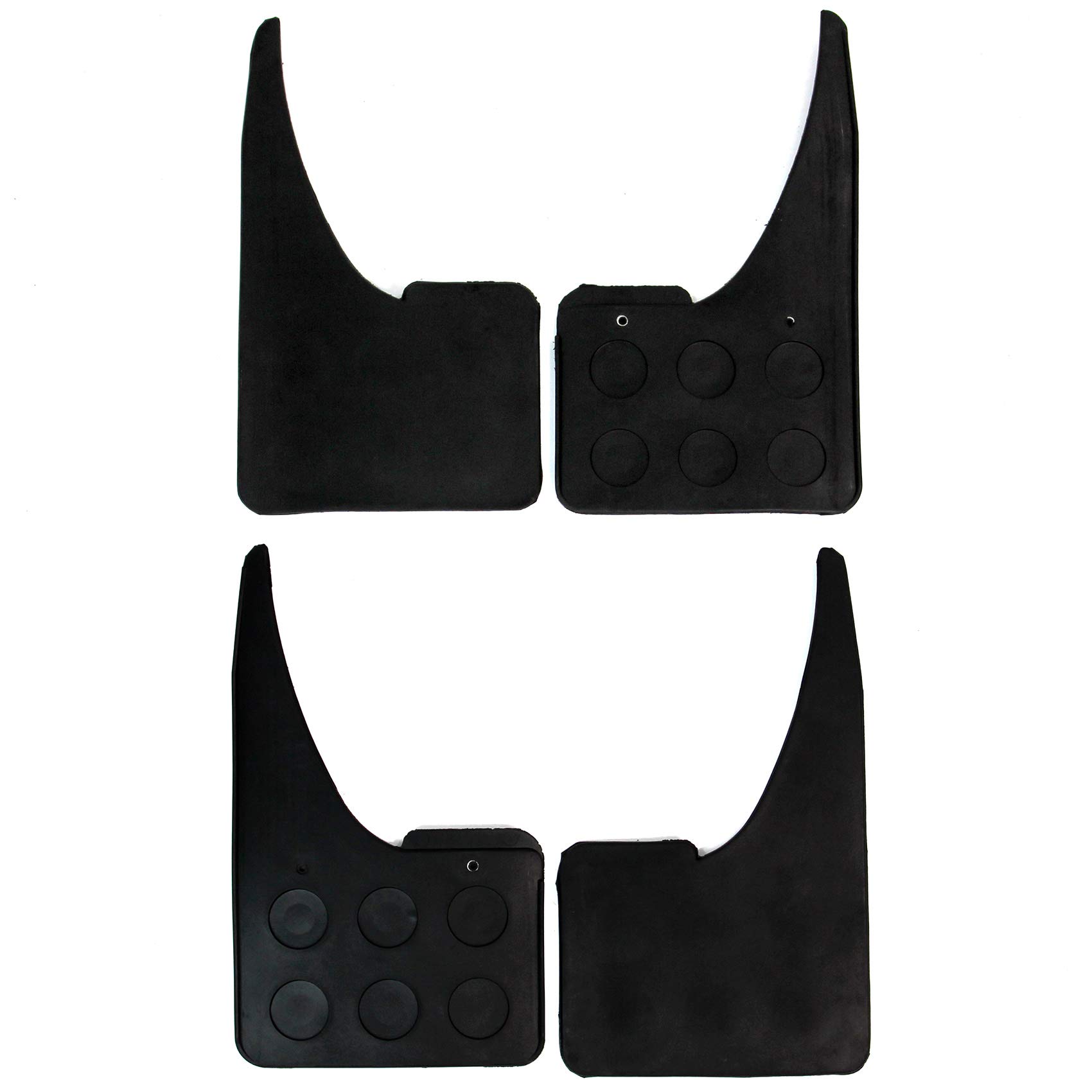 Easigear Universal Car Rubber Mudflaps, Black, Front & Rear Set of 4, 380mm x 225mm