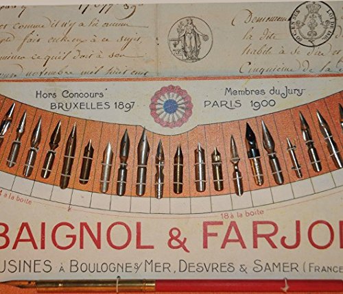 Plateau de plumes Baignol & Farjon 1900 original France