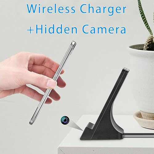 Miniatura 2 de LIZVIE Base de cargador de teléfono para cámara de seguridad con gran angular de 90°, visión nocturna, detección de movimiento, control remoto