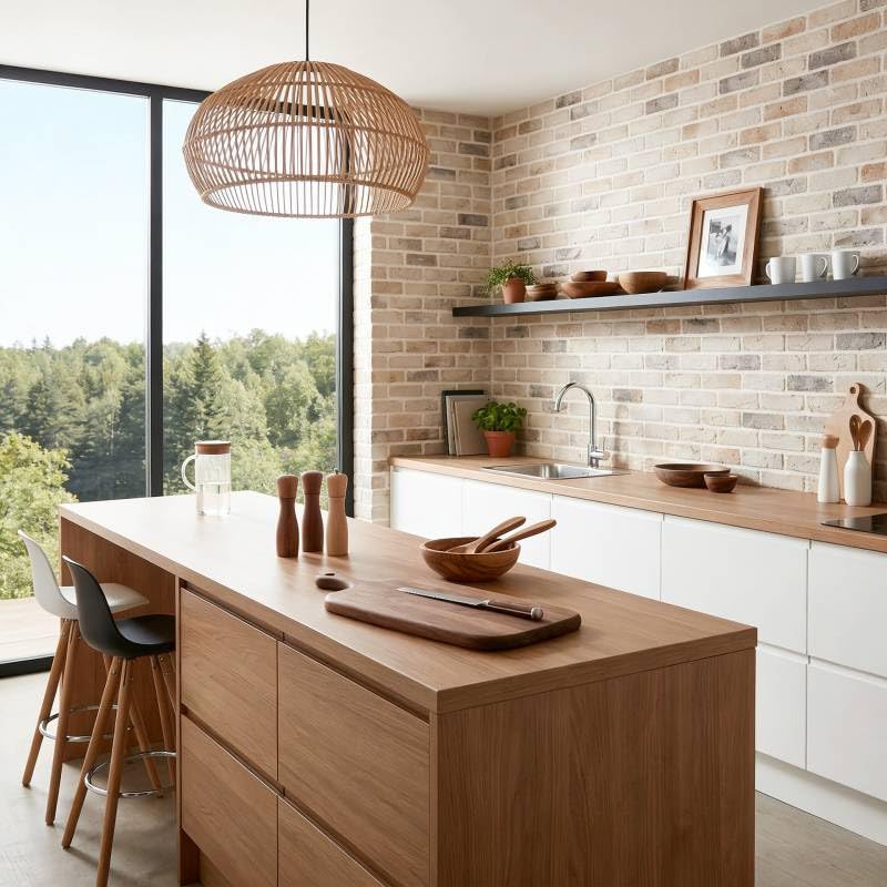 Revestimiento de ladrillo beige hormigón 0,68 m2