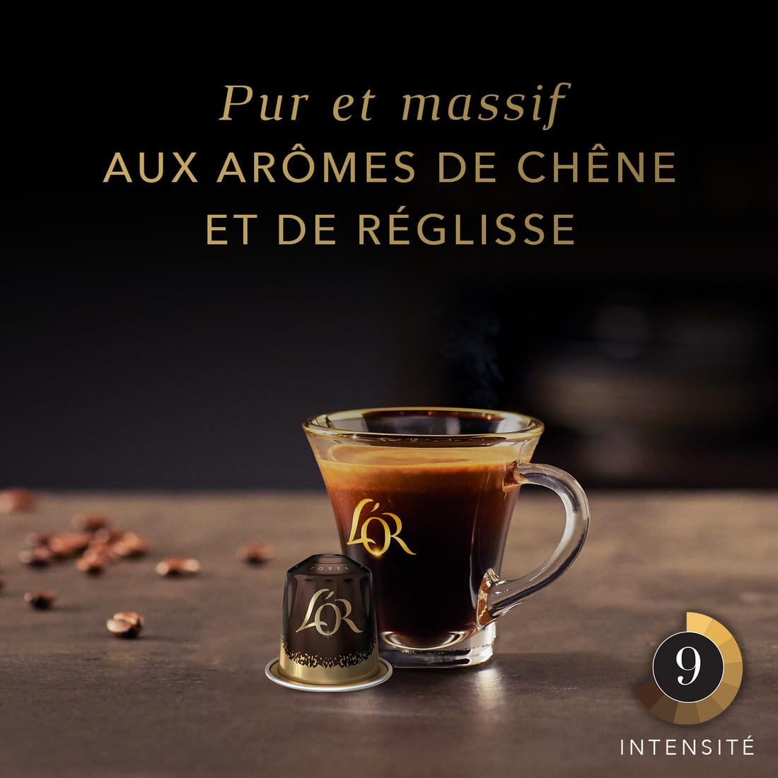 L'OR Forza - 100 Capsules de Café intensité 9 - Compatibles Nespresso®* (lot de 10 x 10)