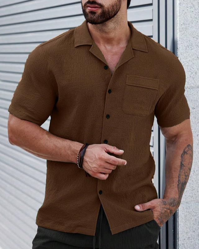 Image of I ENTERPRISE Casual Shirt for Men||Men Stylish Shirt|| Regular Fit Shirt for Men|| Men Stylish Shirt || Men Printed Shirt || Oversized Shirts for Men|| Shirt for Men (Solid-Shirt)