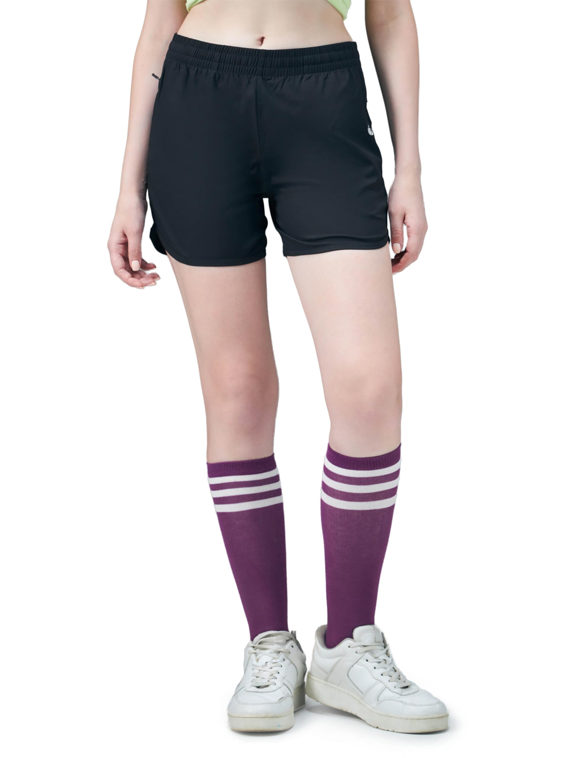 technosport Women's Regular Fit Active Shorts for Running, Gym and Sports-picture-22