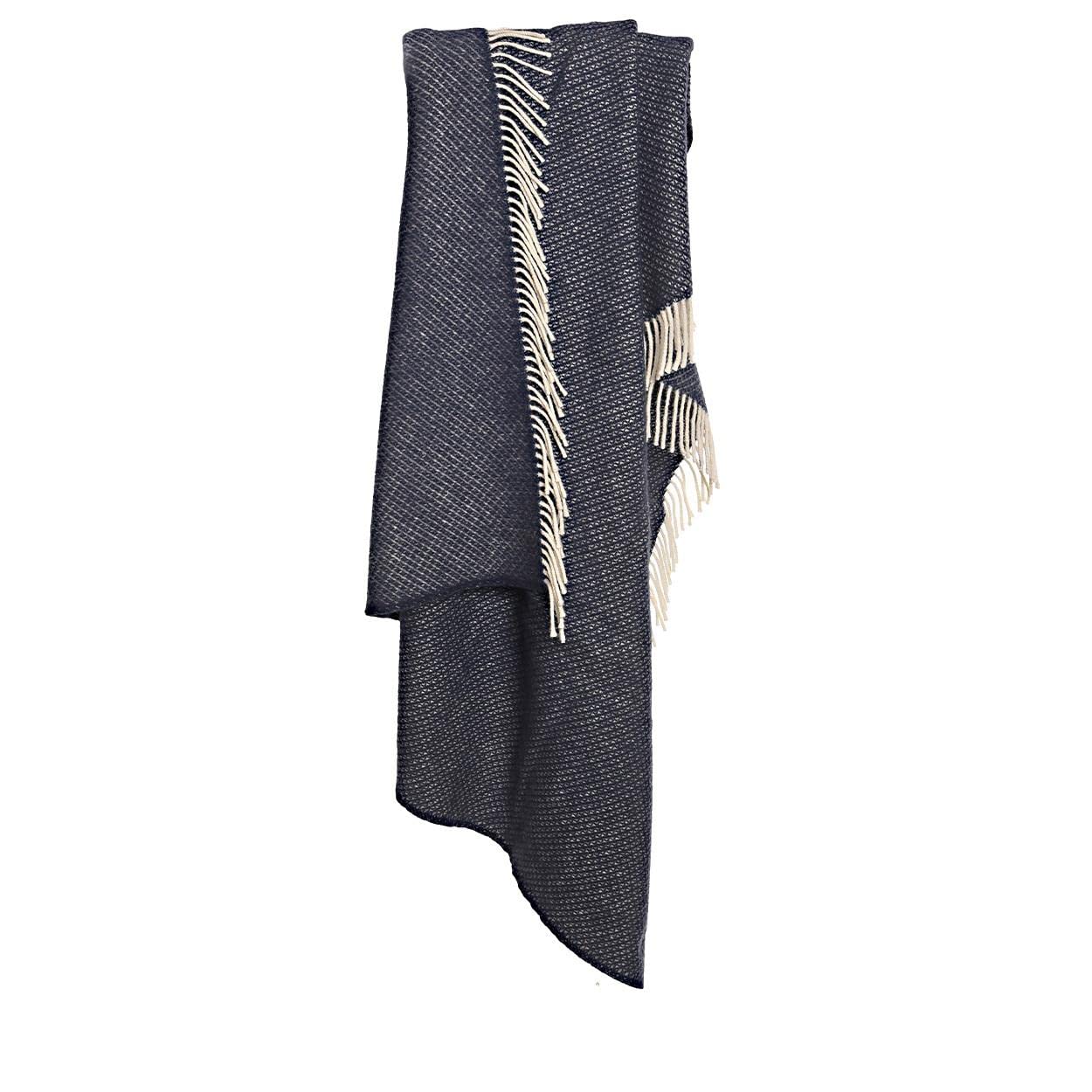 Tweedmill Blue Lifestyle Averil Throw Navy 150Cm X 183Cm 100% New Pure Wool Made In Wales