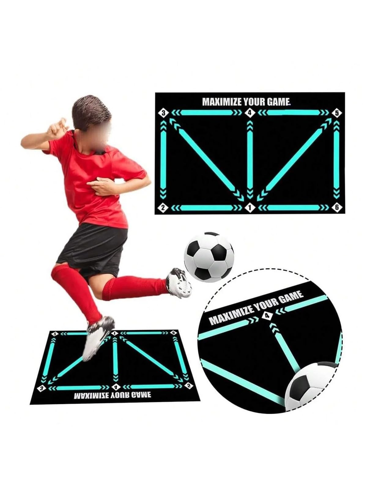 Tapis D'entraînement Football 60x90 Cm – En Boue De Diatomées, Antidérapant, Pour Dribble Et Contrôle De Balle, Jaune