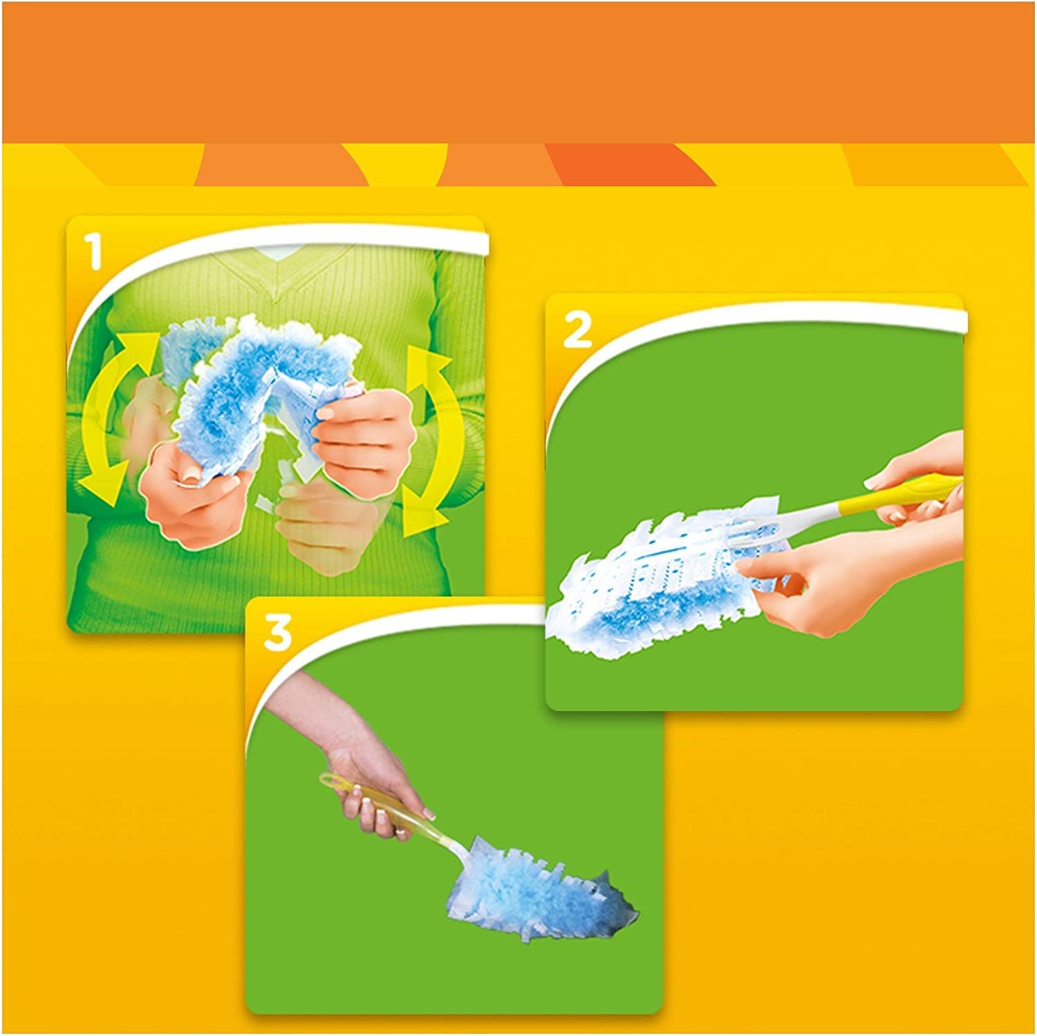 Swiffer Duster Ricariche Piumino Catturapolvere, Cattura E Blocca 3 volte Più Polvere E Peli/Capelli rispetto al Piumino Tradizionale, Con Profumo Ambi Pur, 25 Pezzi, Maxi Pacco