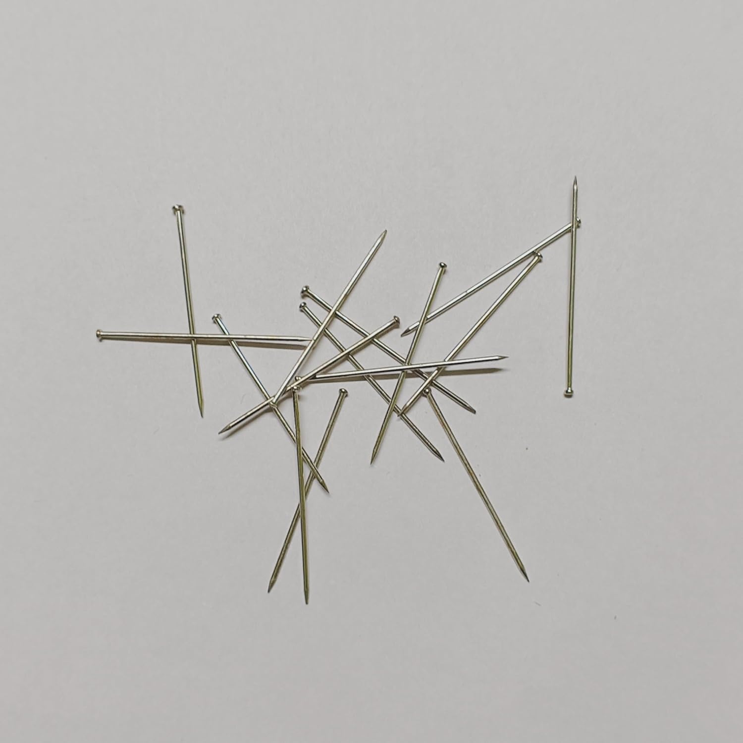 Paper Pin Box - 350 Pieces (Approx) - 36 mm Long (1.4 Inches) - Office Pins Set - Premium Nickel Plated - Cloth Pin - Solid Heads - Craft Pins - Pointed Needle - Rust Proof Steel 1