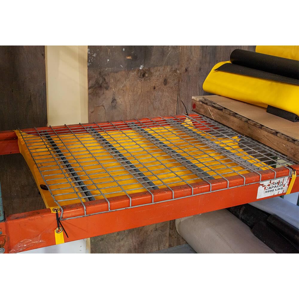 Enpac Flexible Rack Containment Insert, Yellow, PVC, Grommets for Securing, Sloping Base, Easy Set Up, Easy Install