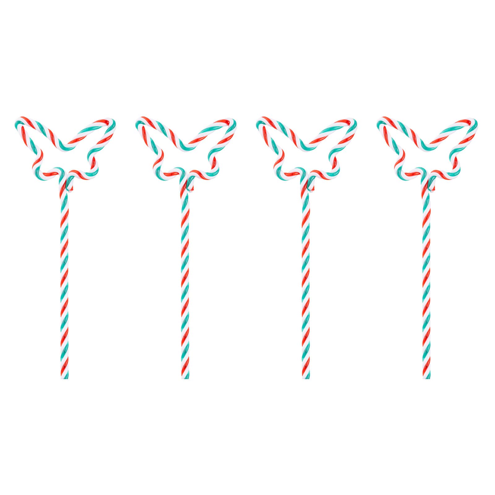 Holiday Decorative Pick Glossy Striped Branch Accent for Christmas Trees Wreaths Tabletop Centerpieces Floral Decor Holiday Branch Decor Floral Insert Ornament Pick Wreath Accent Centerpiece Striped