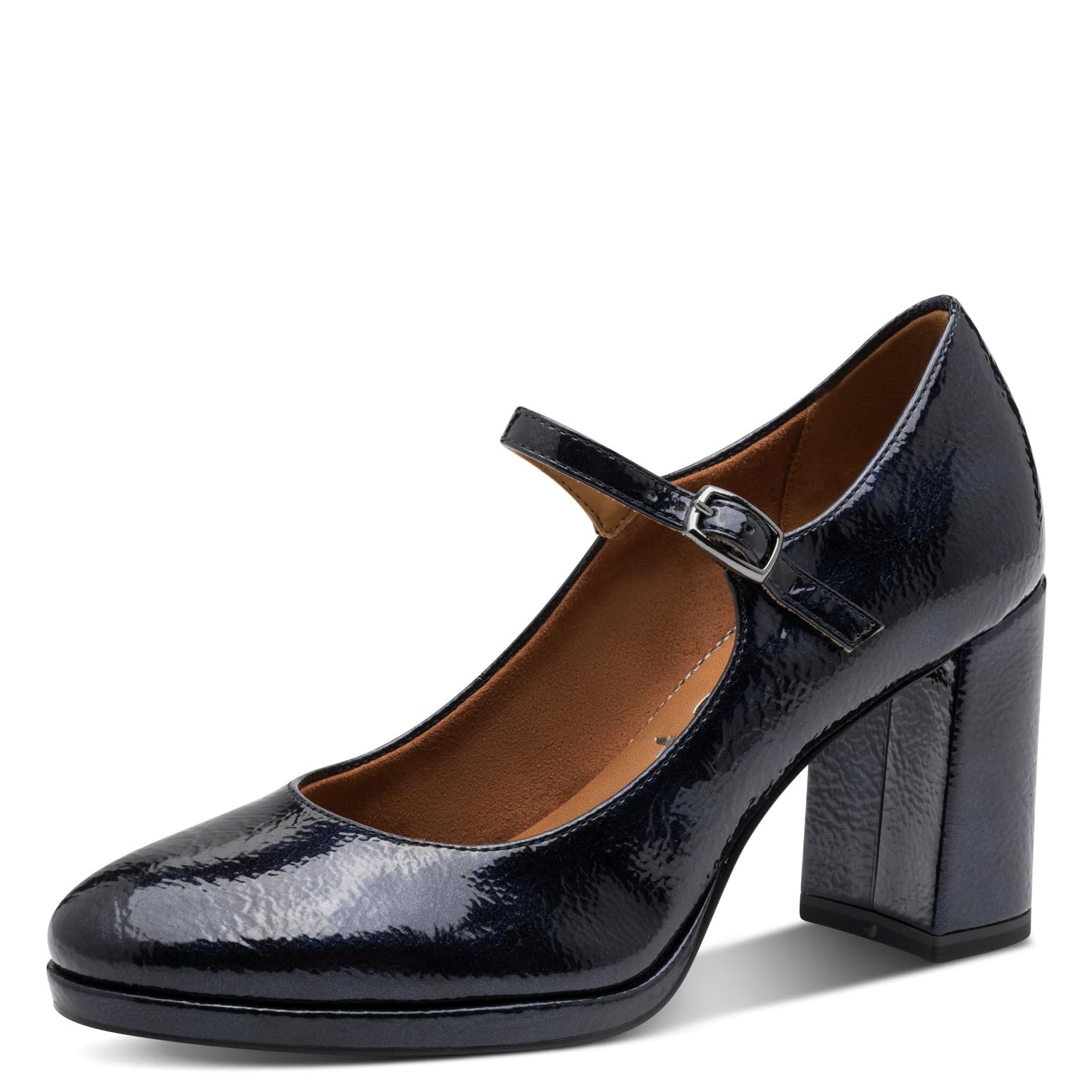 Tamaris Women's Vegan Court Shoes, Navy, 6 UK