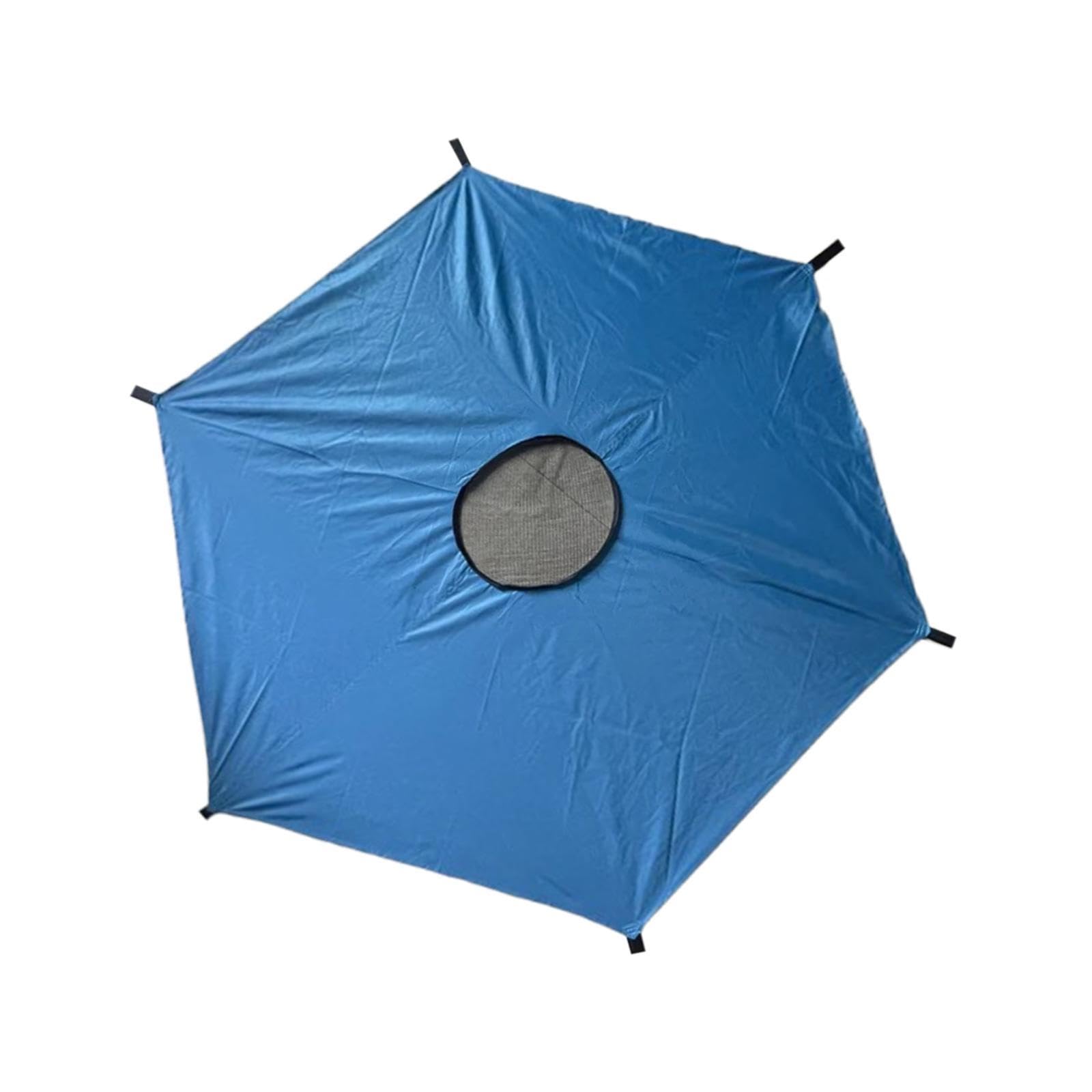 jojomis Trampoline Cover Oxford Cloth Sun Protection Waterproof Easy to Install Blue for Kids Backyard- 8 ft