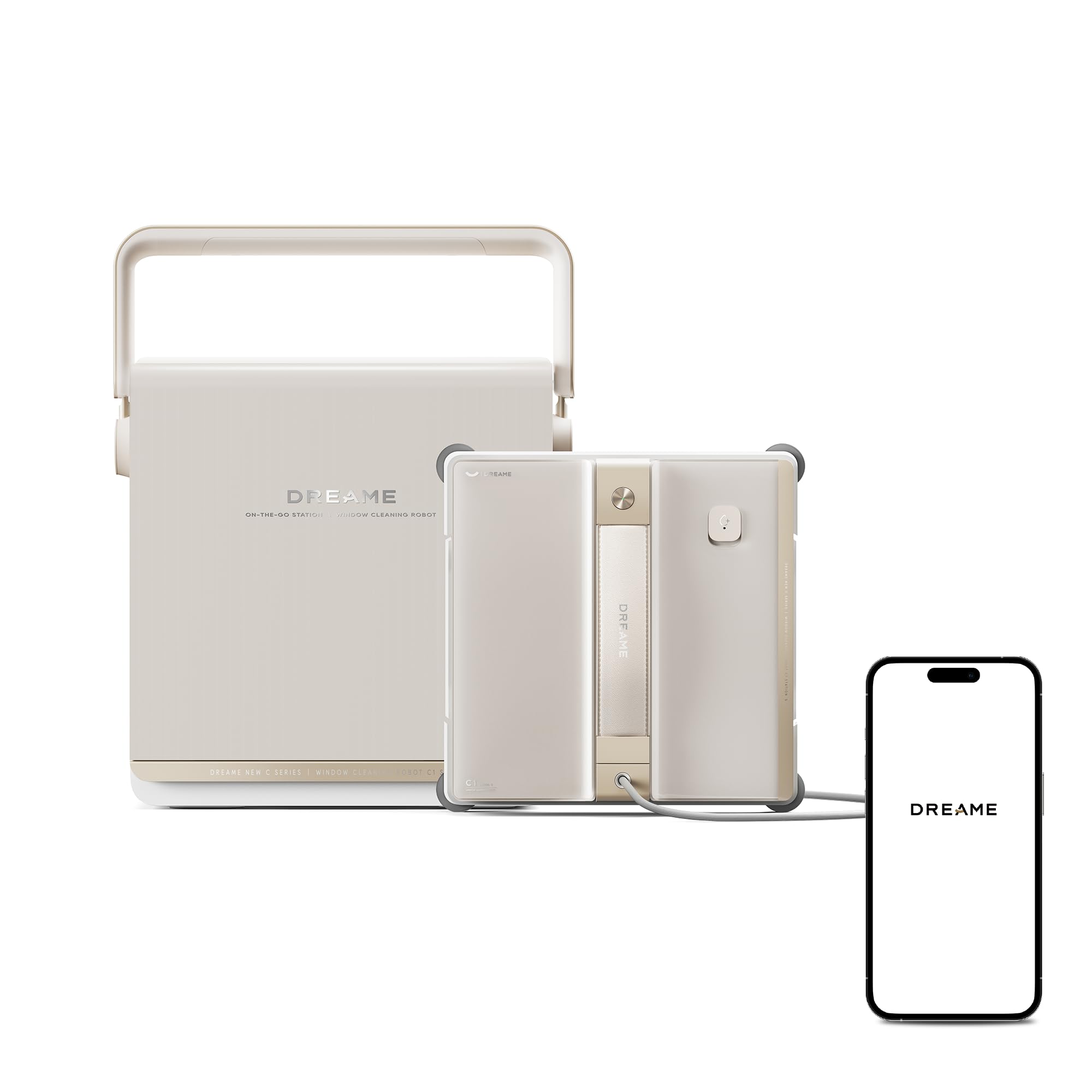 DREAME C1 Station S Kit Robot Lavavetri Intelligente, Base Automatica, Pulizia Angoli CornerClean, Doppio Spruzzo, Copertura Totale, Avvolgicavo Integrato, Protezione Completa