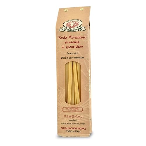 Rustichella d'Abruzzo Fettuccine - 500g Egg-Free Wide Ribbon Pasta -