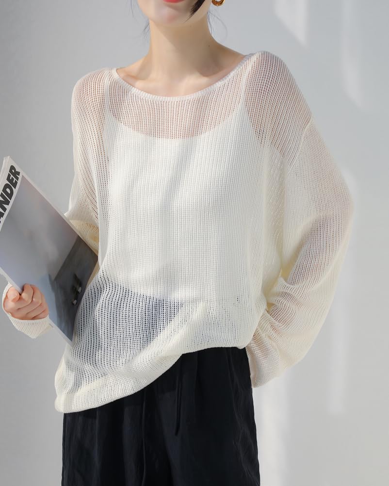 Donna Maglia Scava Fuori Dalla Spalla Grembiule Manica Lunga Loose Fit Pigro Casual Top