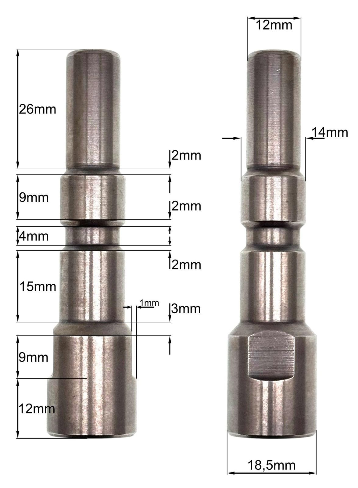M22x1,5 - snelkoppeling wartel - messing - 250 Bar - 14mm - max 150°C
