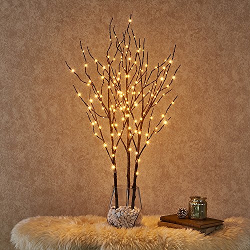 Hairui Rama de Sauce Iluminada de Marrón Decoración con Micro Luces LED 80CM 150LED Plug in Rama Luces Ramita para la del Hogar para Uso en Interior y Exterior Paquete de 3 (Sin jarrón) Hairui Rama de Sauce Iluminada de Marrón Decoración con Micro Luces LED 80CM 150LED Plug in Rama Luces Ramita para la del Hogar para Uso en Interior y Exterior Paquete de 3 (Sin jarrón)
