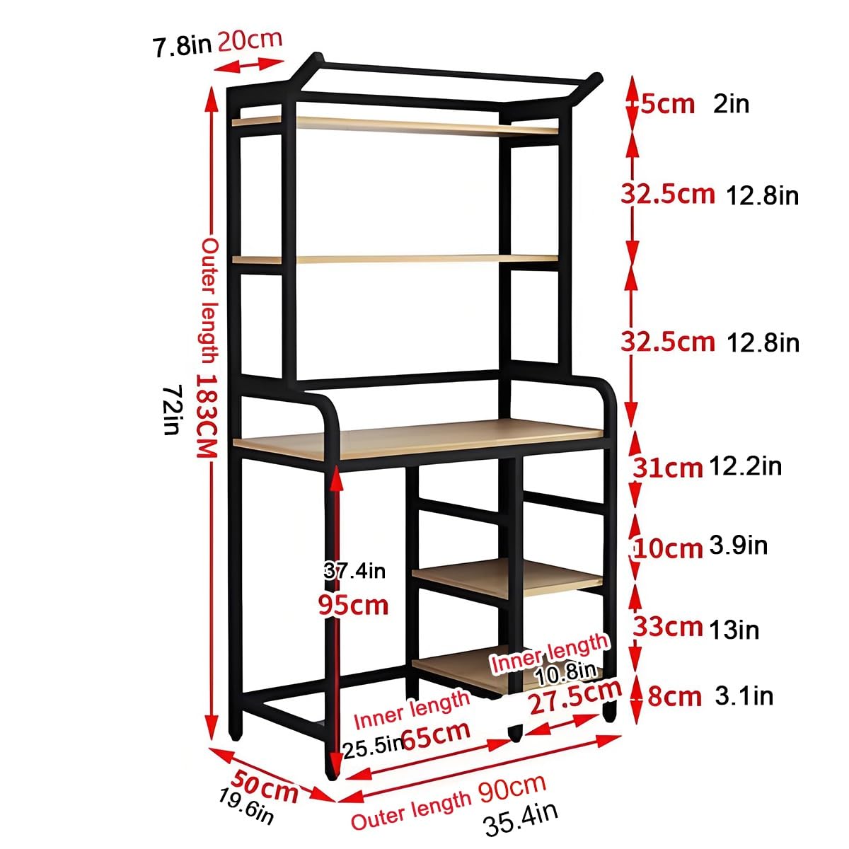 Piano 3 Lavatrice Scaffale,Mobile Sopra Lavatrice,Tamburo Lavastoviglie Ripiano Di Stoccaggio,Colonna Lavatrice Asciugatrice,Per Bagno, Lavanderia(White)