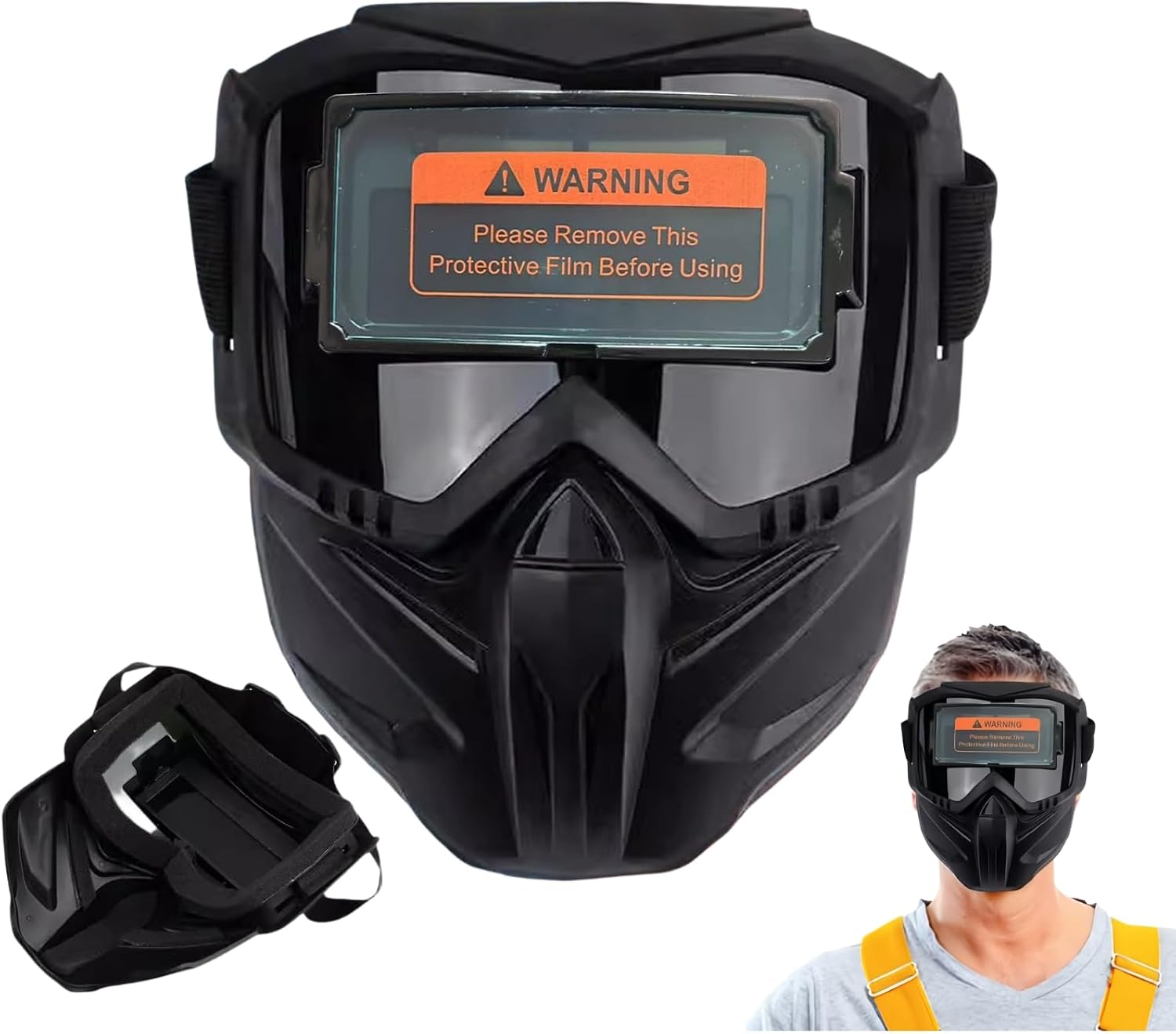 Welding Helmet, Face Shield, Welding Auto Darkening Anti-glare Welder Mask Protective, Eye Protection 3 levels of brightness adjustment For Grinding Plasma Cutting TIG MIG