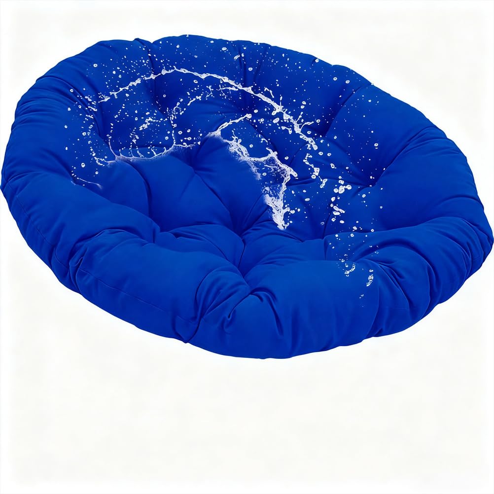Mecedora redonda impermeable Cush azul rey que soluciona la humedad en tu jardín