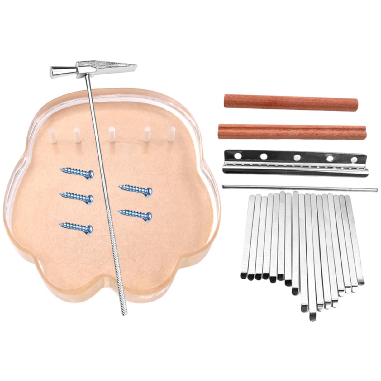 Toddmomy 17 Key Kalimba Kit Diy Musical Instrument for Boys and Girls Educational Easy to Assemble Play