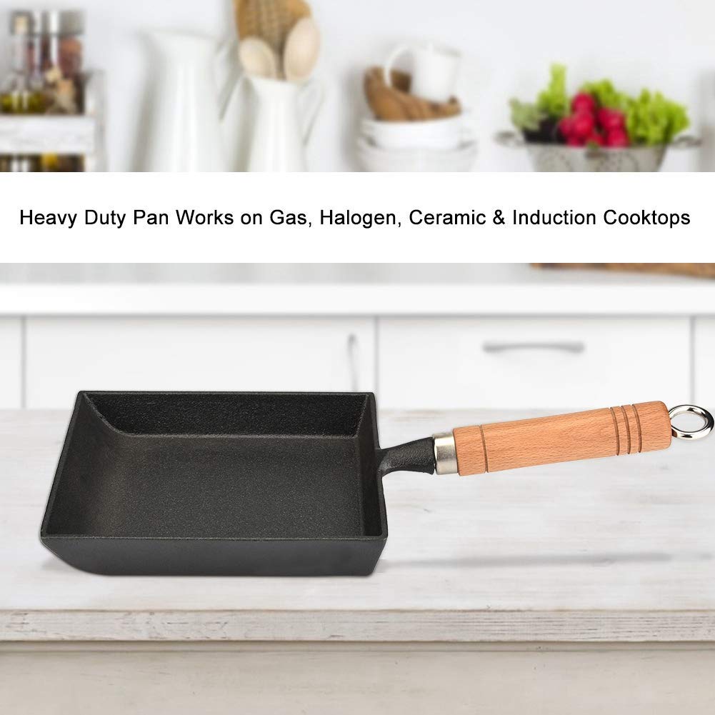 Japanese Mini Tamagoyaki Omelette Egg Roll Square Stove Pan Cast Iron