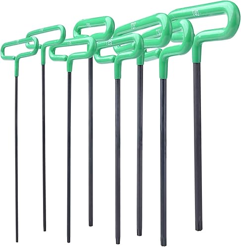 GogoBing - Juego de 8 llaves Allen hexagonales con agarre de cojín tamaños SAE en pulgadas 332 764 18 964 532 316 732 14 rojo