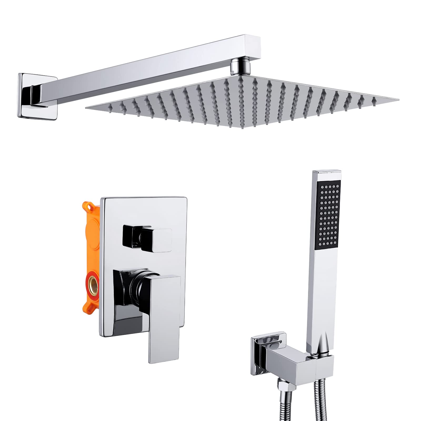 Buy KES Shower Head and Hose with Shower Mixer Set, 10Inch Rainfall