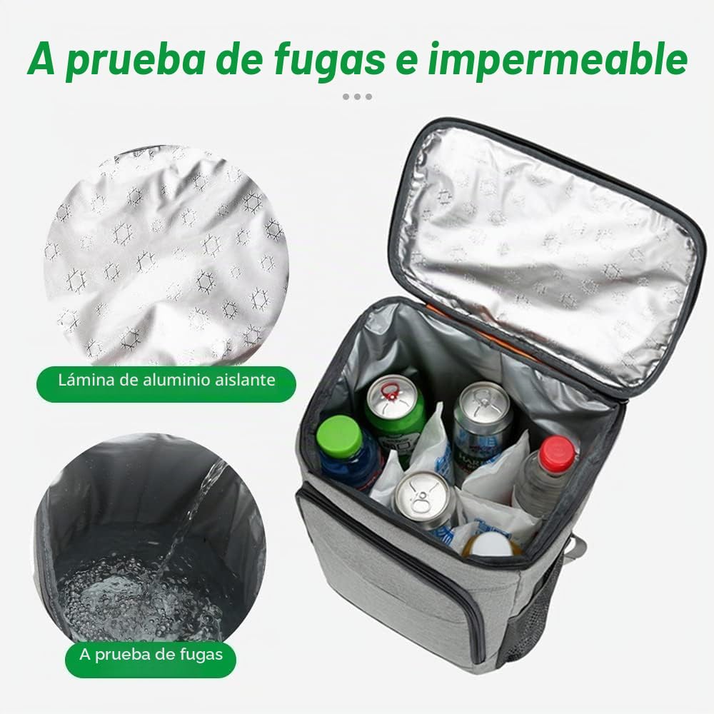 KIPOP Mochila isotérmica para el almuerzo a prueba de fugas, para camping al aire libre, senderismo, pícnics y playa