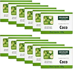 Granado Sabonete Tratamento, Coco, 100g, 12 Unidades