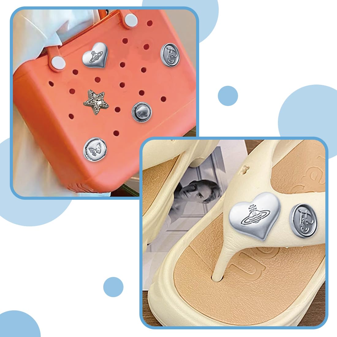 CATOR 11 Piezas Adornos de Zapatos, PVC, Floral, Unisex, Trendy, Sin Piedras, Compatibles con Zapatos y Pulseras de Niñas, Regalos de Fiesta