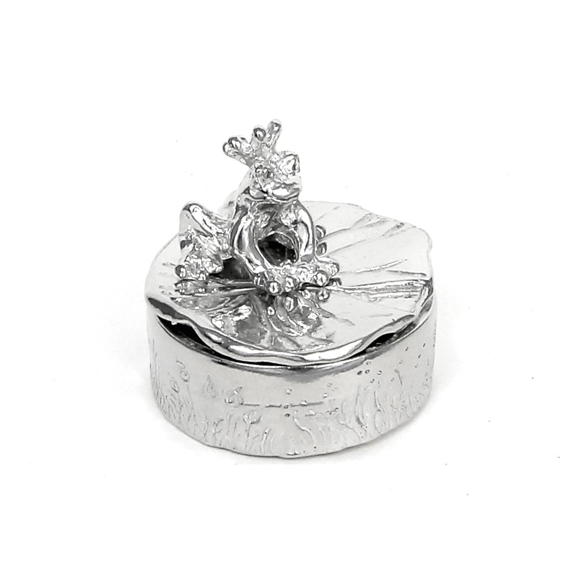 Frog Prince Tooth Fairy Treasure Box - Gift Boxed - Handcrafted Pewter Made in USA (Shipped from Artist Studio)