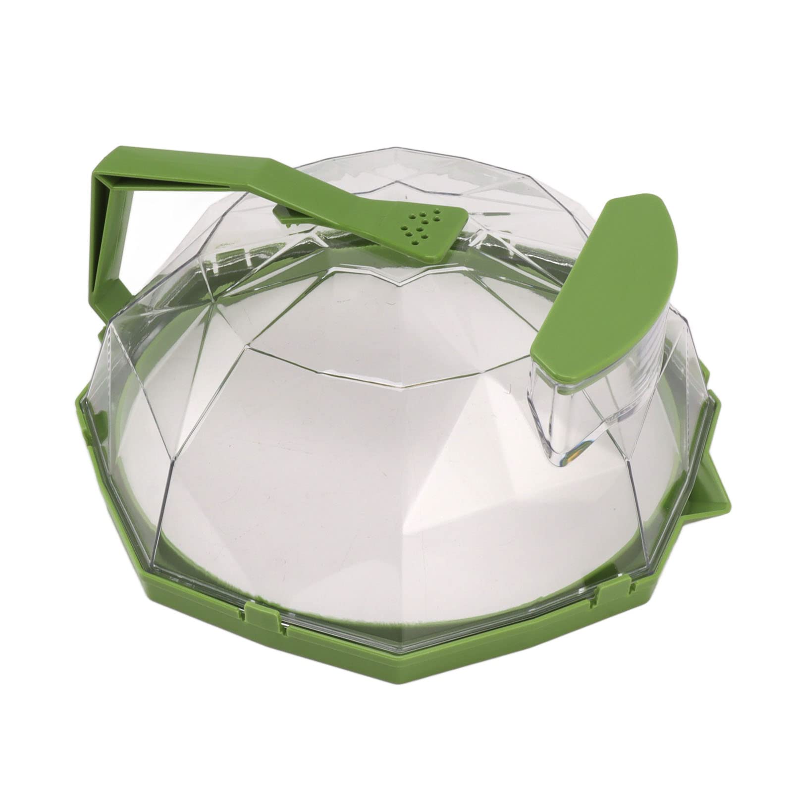 cooden Microwave Heating Cover, High Temperature Resistance Extension Handle Water Storage Tank Food Splatter Guard for Kitchen (Grass Green)