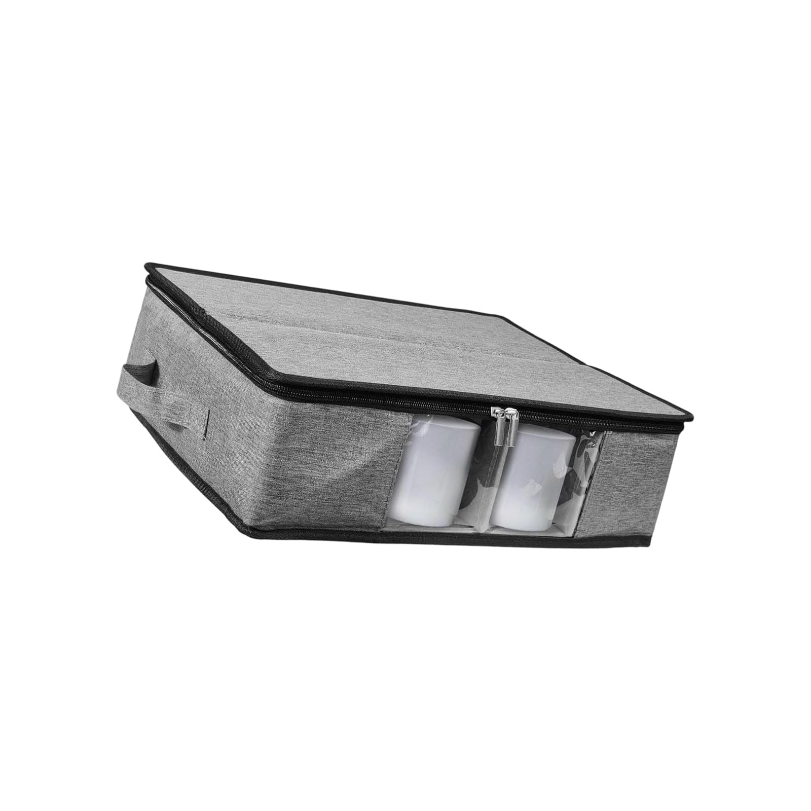 Buxuaaaa Tisane Cup Storage Box Highlighting Clear Front Panel and Double Slide Security Structure Coffee Heat Storage Box with Clear Window