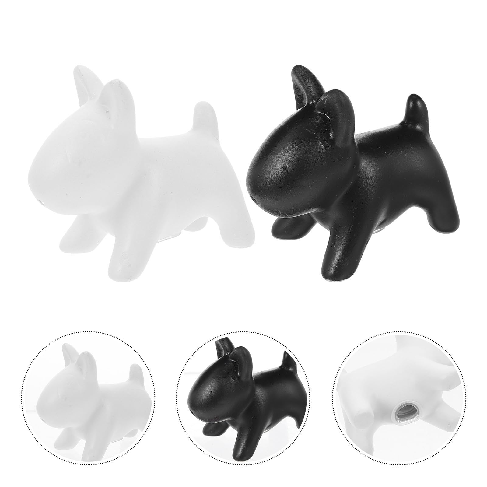 Contenants Épices 2pcs en Céramique Blanche Forme Chien, Style Créatif, Compact, Cuisine et Restaurant, Salières et Poivrières pour Poivre et Sel