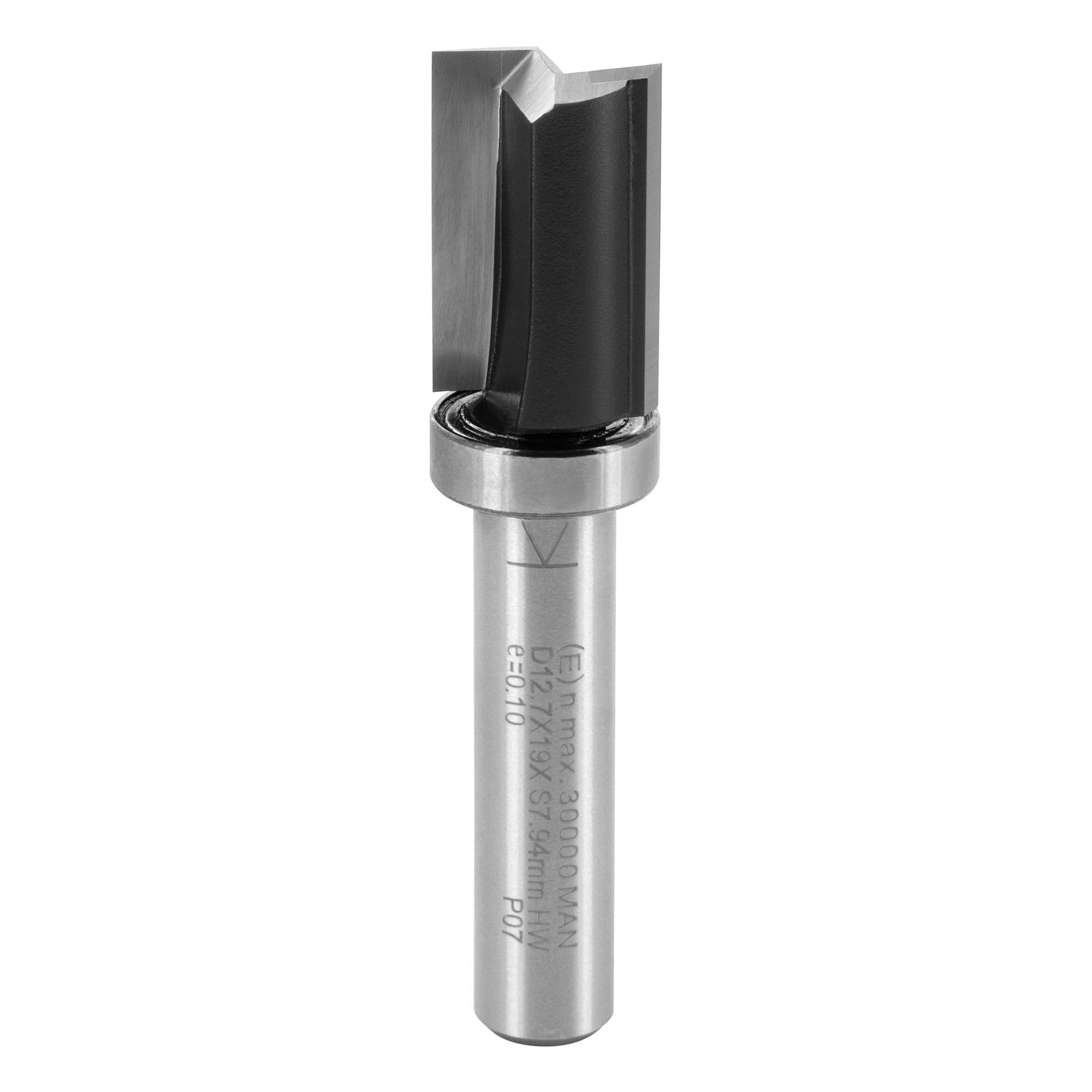 ENT 11651 Flush Cutter HW, Shank (S) 8 mm, Diameter (D) 12.7 mm, NL 19 mm, SL 32 mm, GL 56 mm, with Ball Bearing on Shaft