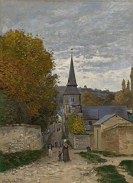 Rue de Sainte Adresse Monet toile 60x90cm pour la décoration de votre salon