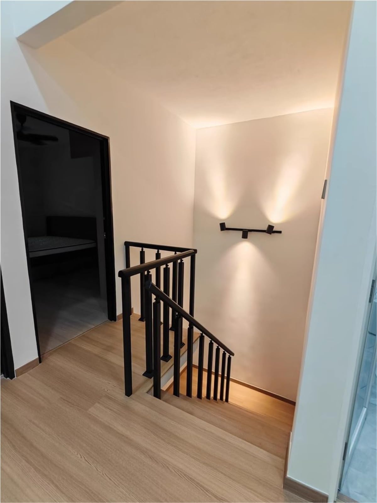 Czarna metalowa poręcz schodowa i drewniana poręcz do schodów wewnątrz/na zewnątrz, niestandardowa wysokość 30160 cm, kompletny zestaw tralek ze śrubami, trwałe rozwiązanie tarasowe i werandy