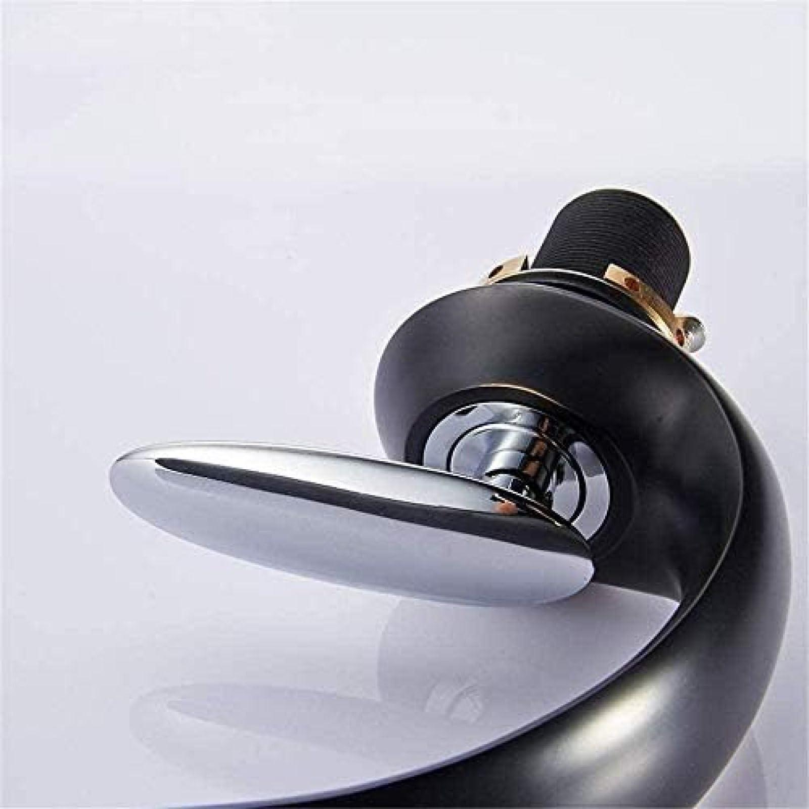 Grifo Grifo de Cocina Grifo de Fregadero de Cocina Negro Grifo de Cascada Accesorios para Fregadero Grifo de Cocina Grifo