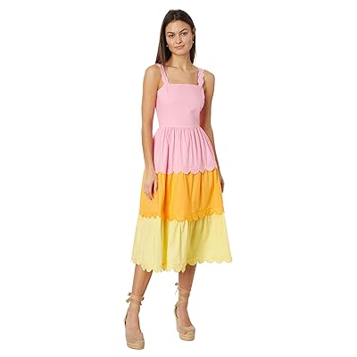 English Factory Colorblock Scallop Dress Women