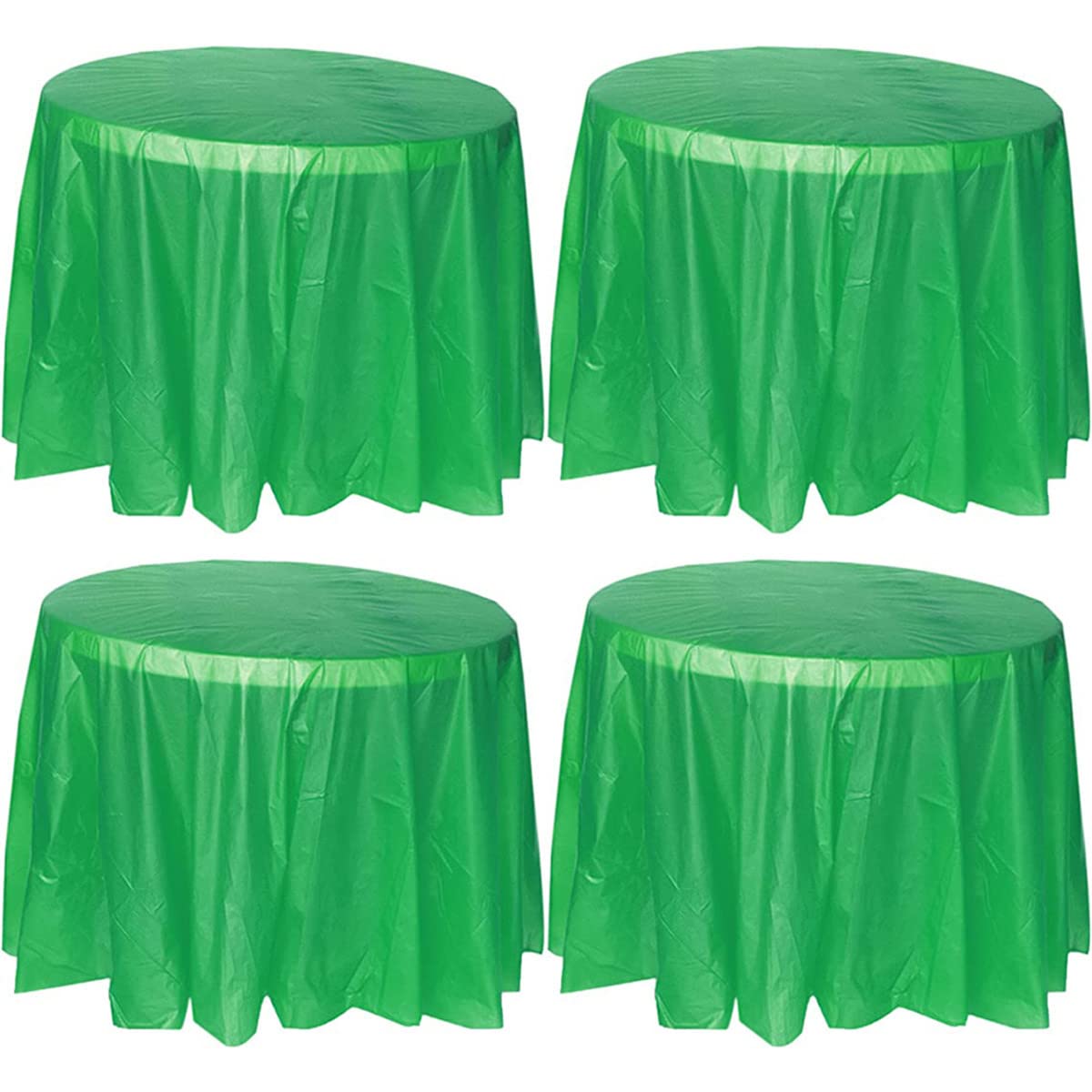 TOKYMOON 4 Pack of Round Disposable 84 Inch Tablecloths Party Wedding Picnic Banquet Table Clothes Table Cover for Round Tables