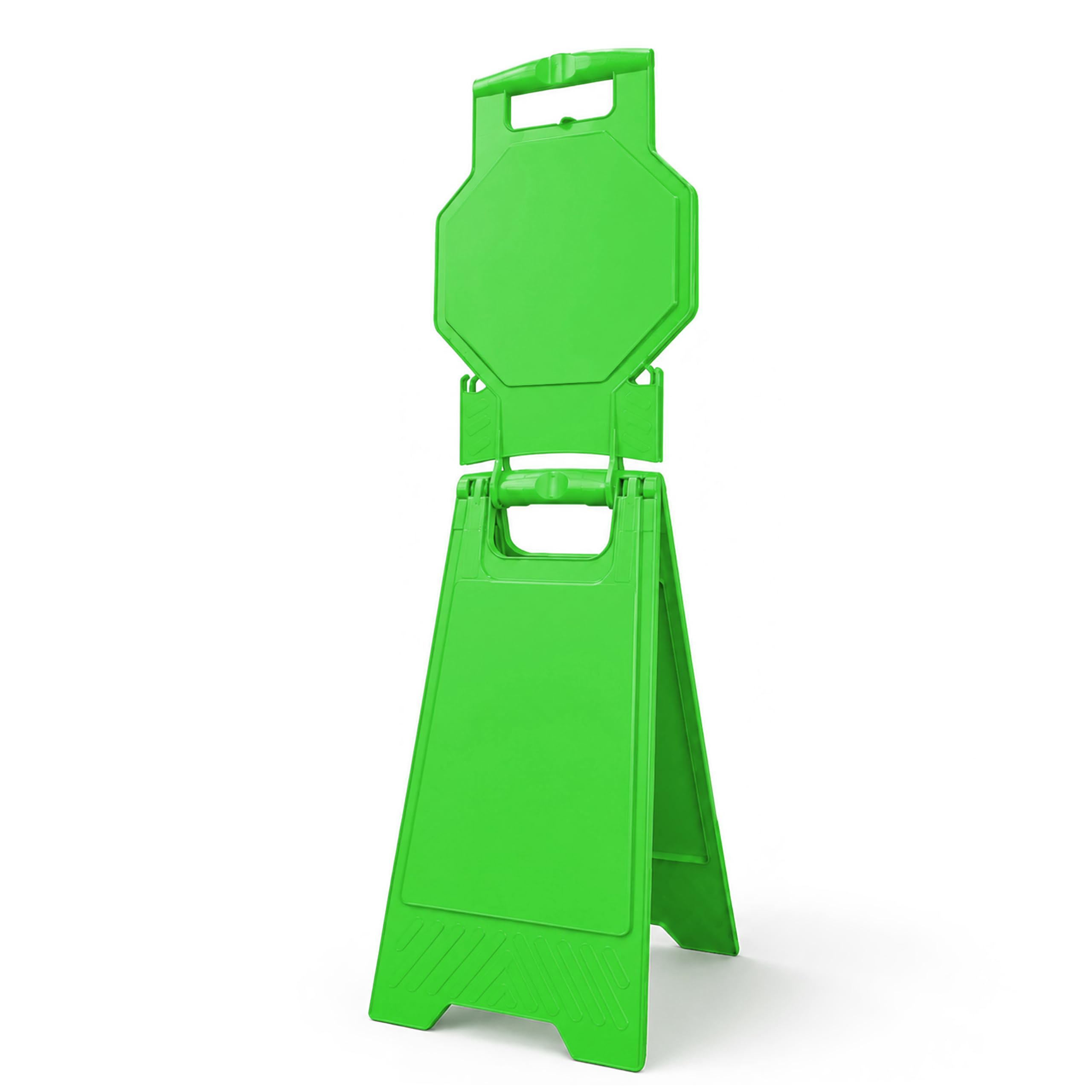 Blank Warning Floor Sign | 100CM Green Caution Warning Board | Customizable Double-Sided Floor Sign | Freestanding Foldable Safety Sign for Commercial Use, Restaurants, Hotels, Offices - Set of 1
