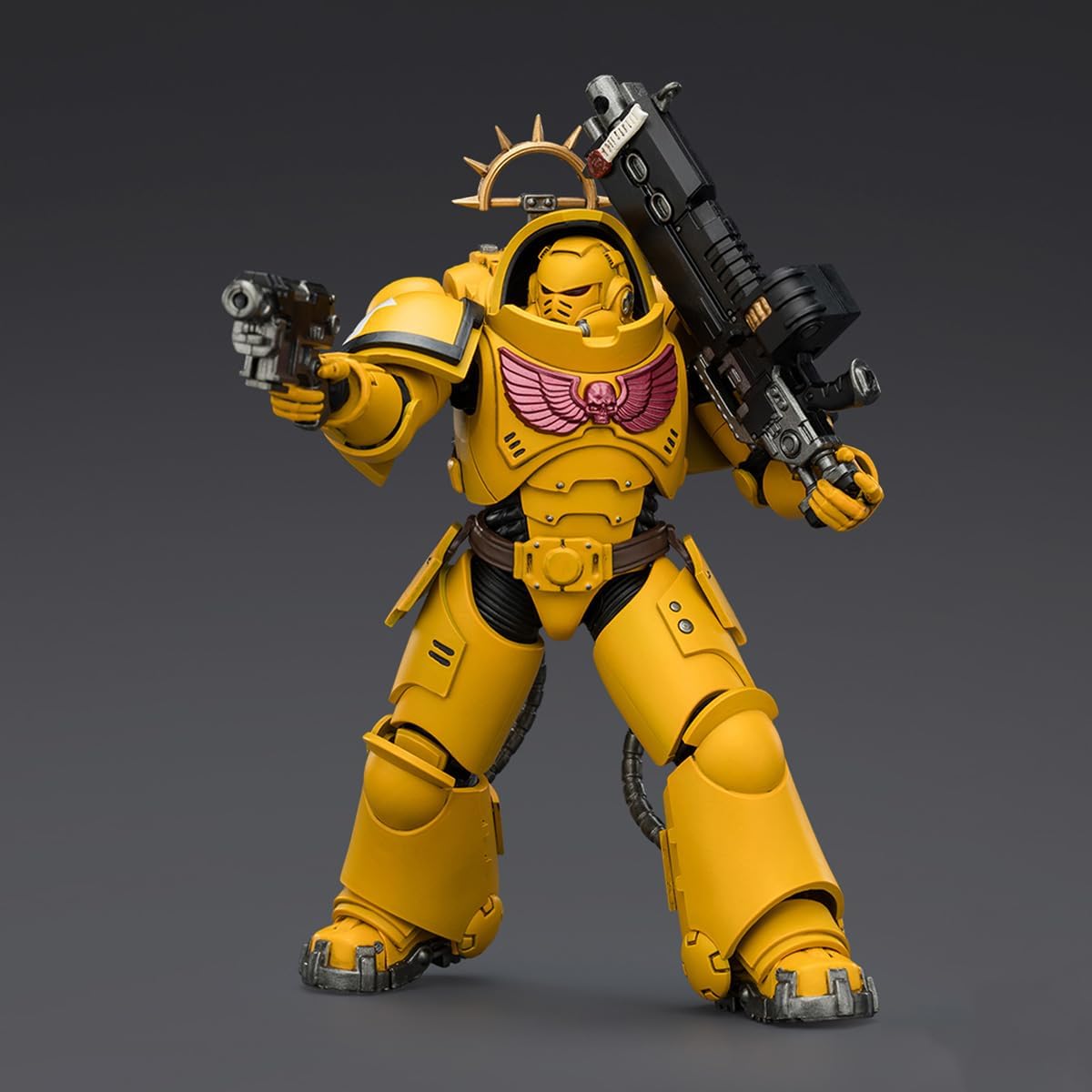 JOYTOY Warhammer 40K 1:18 Game Edition Imperial Fists Heavy Intercessor with Heavy Bolt Rifle and Bolt Pistol Model Birthday Gifts JT03653