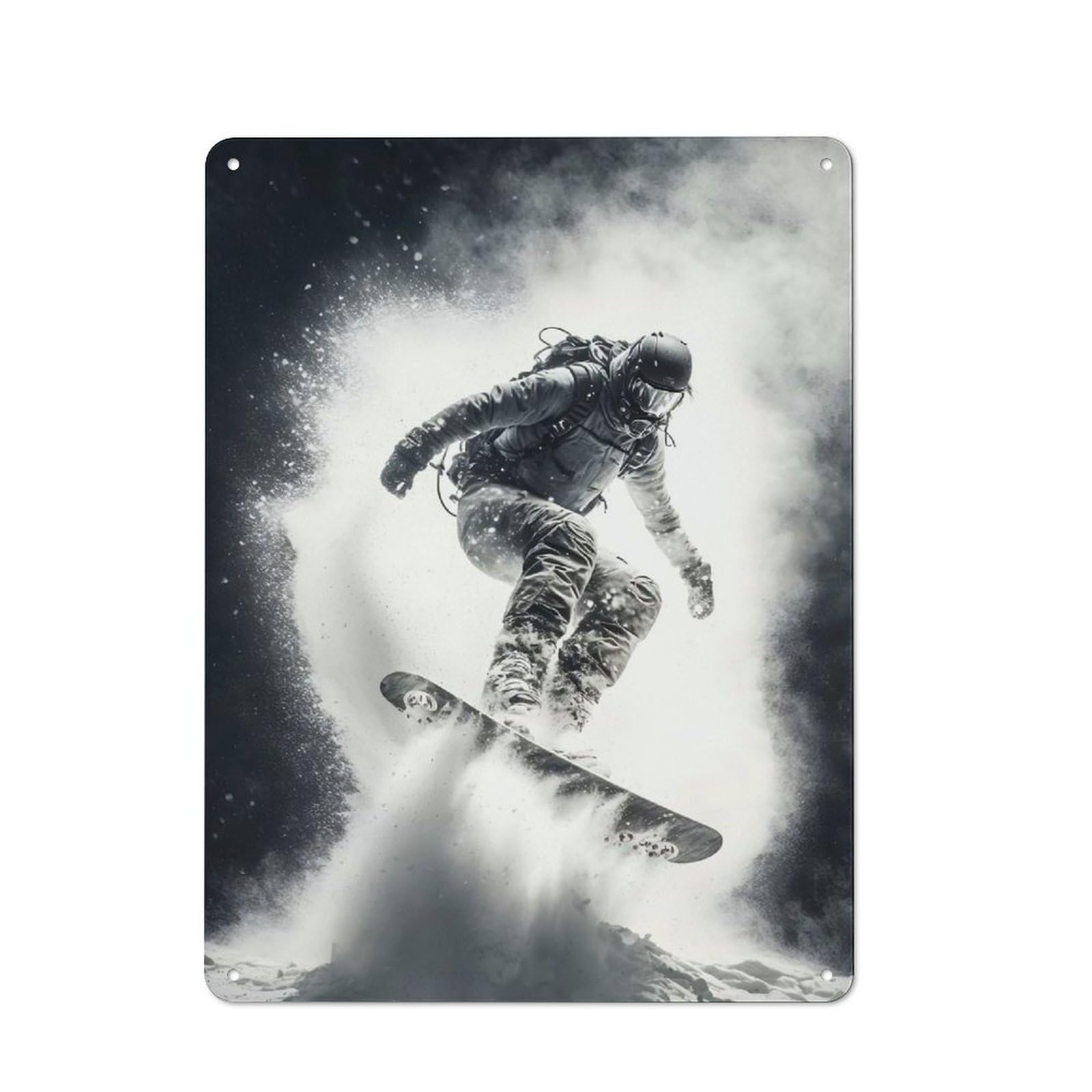 Junmoney Snowboard Retro Tin Sign 40X30cm For Garden Room Or Summerhouse, A Housewarming Gift For Garden Room Decor Fans