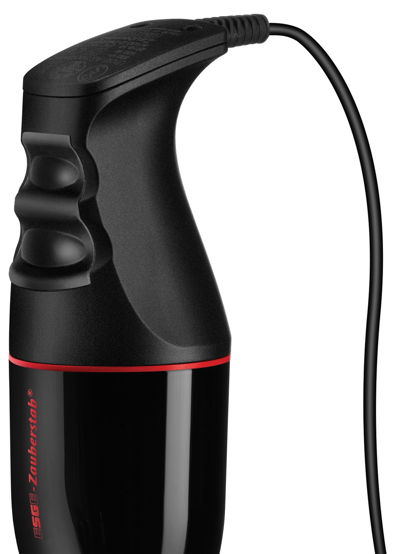 ESGE Zauberstab 90129 M 100 design czarny, blender ręczny, blender immersyjny, 2 stopnie do 10 000 obr./min, ergonomiczny uchwyt, trwały, wytrzymały silnik, w zestawie akcesoria, 120 W, wyprodukowano