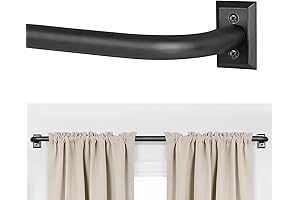 Heavy-Duty Adjustable Iron Curtain Rod for Windows 28 to 48 Inches