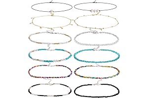 14-Piece Shell Necklace Choker Set for Teenage Girls: A Burst of Boho...