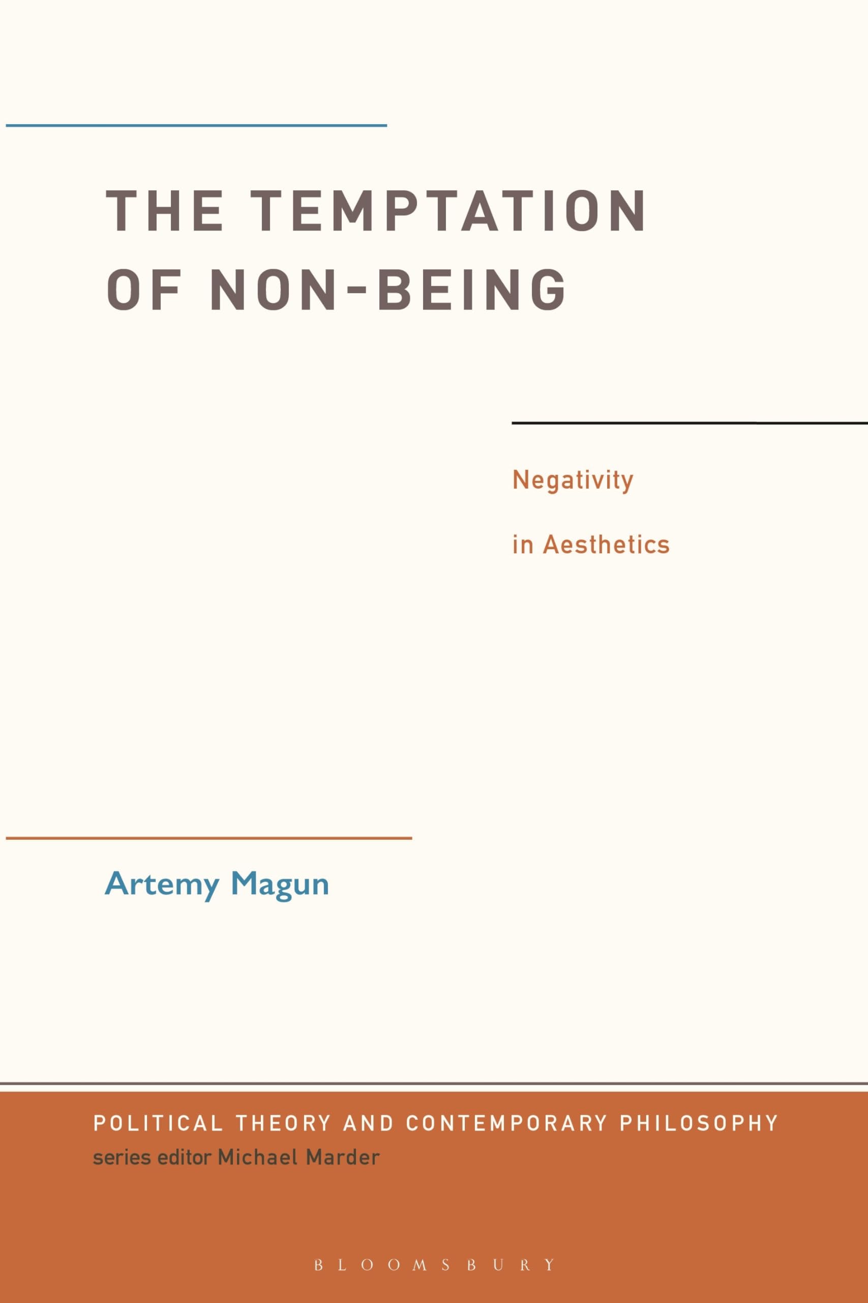 The Temptation of Non-Being by Artemy Magun - 9781350430020