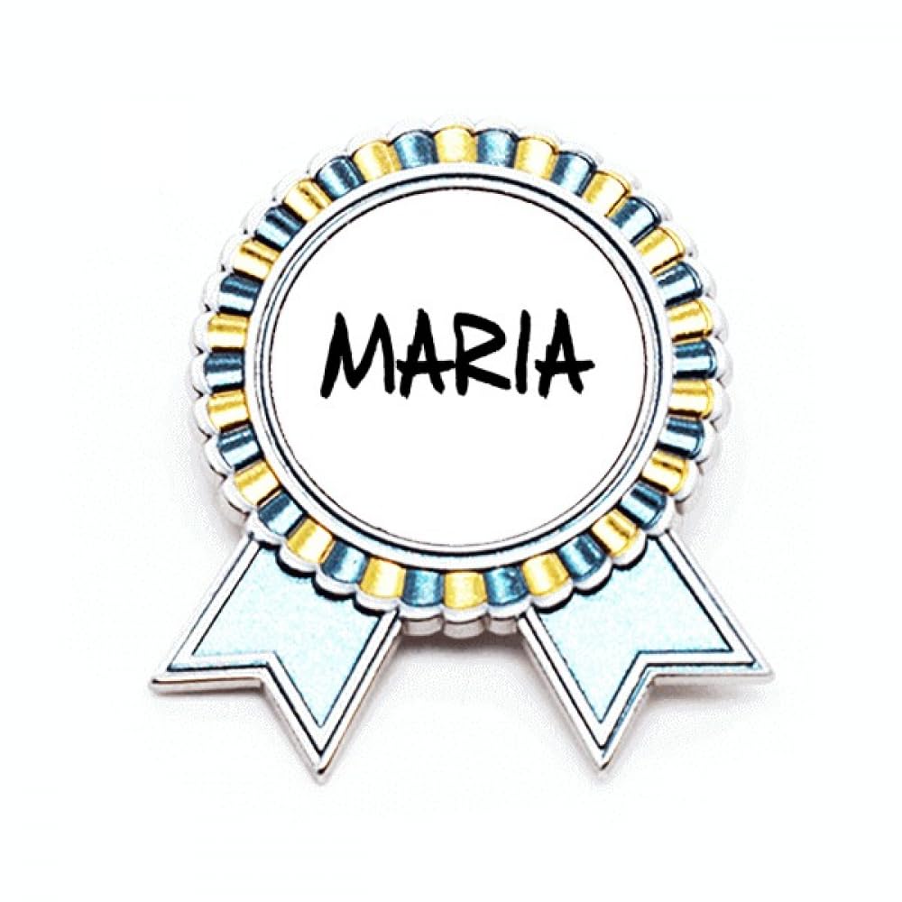 Broche avec nom anglais Maria taille M métal robuste pour gagnant - 4
