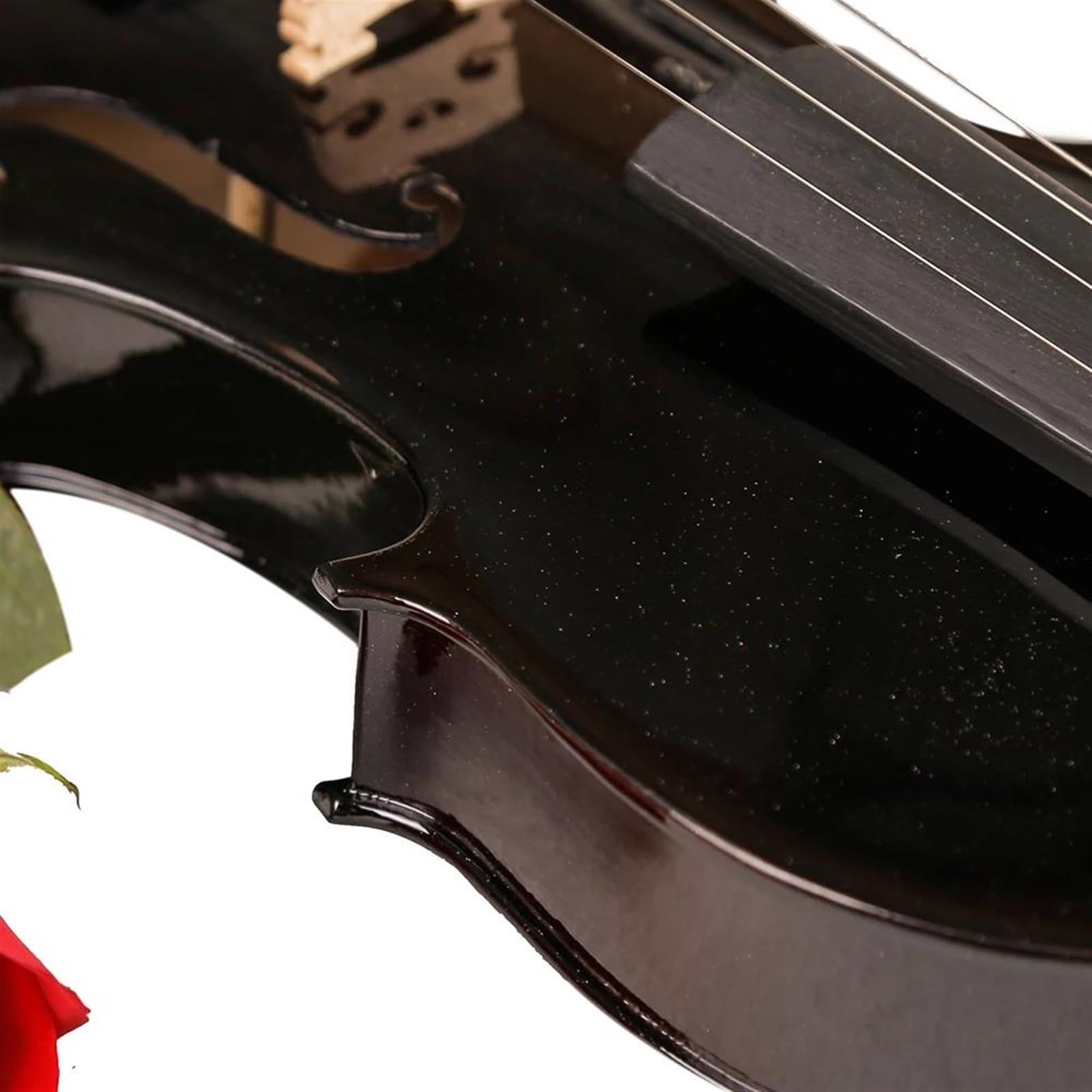 Kit Di Violino Professionale Principiante In Legno Massello 4/4 3/4 1/2 1/4 Violino Violino Set Completo Accessori Violino Nero(4/4)